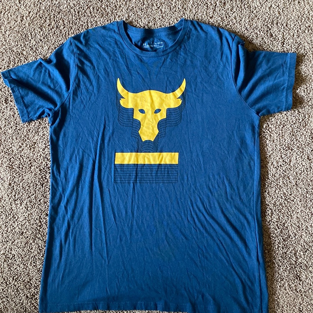 Navy Blue and Yellow Rock T-Shirt